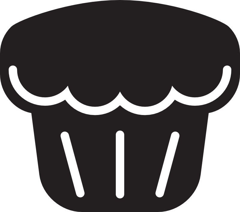 Kitchen icon muffin clip. Muffins clipart vector
