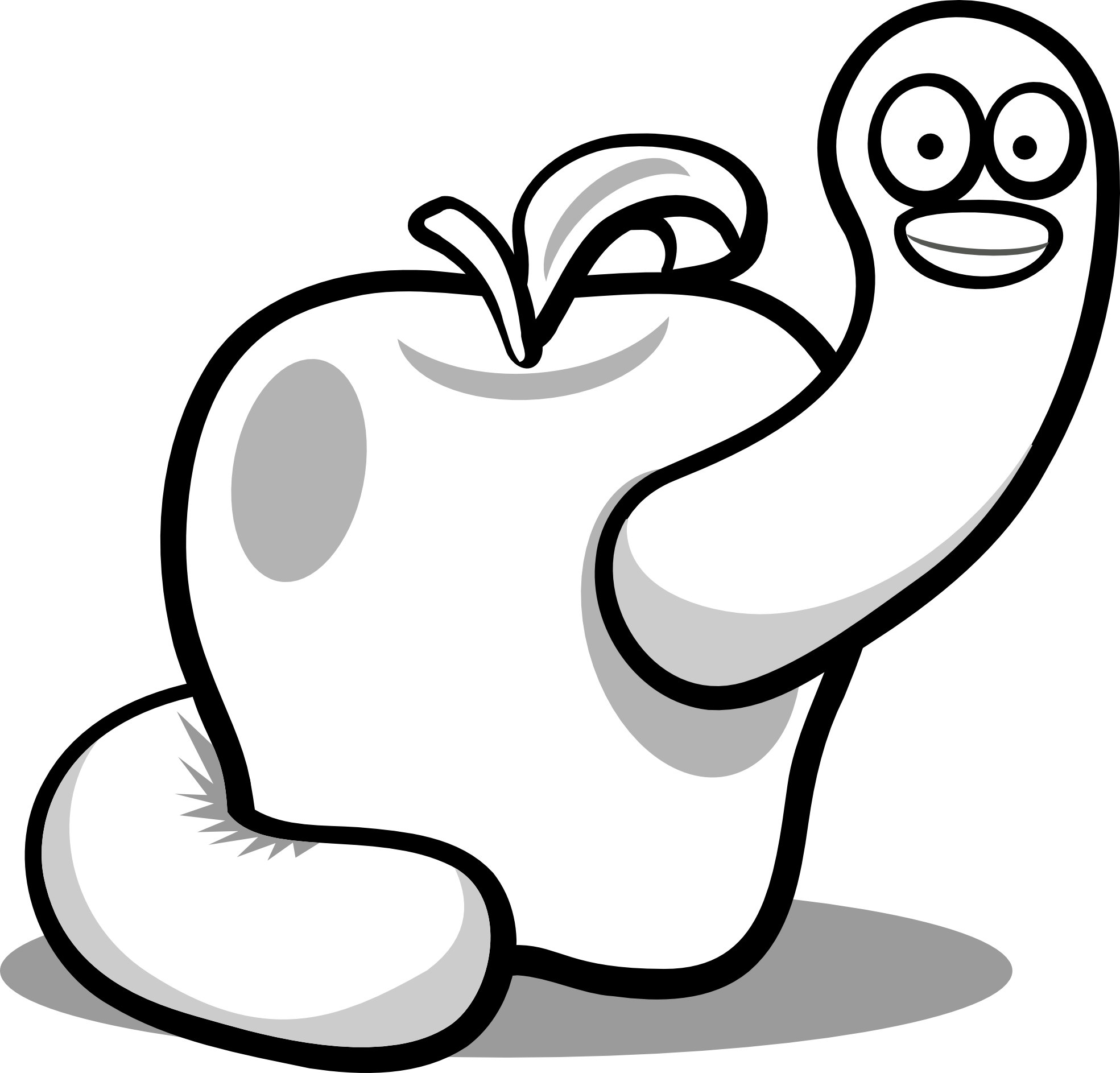 worm clipart outline