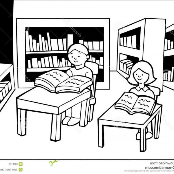clipart library school library