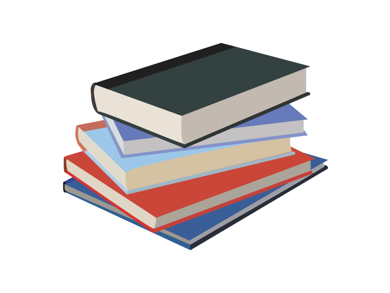 clipart library stack book