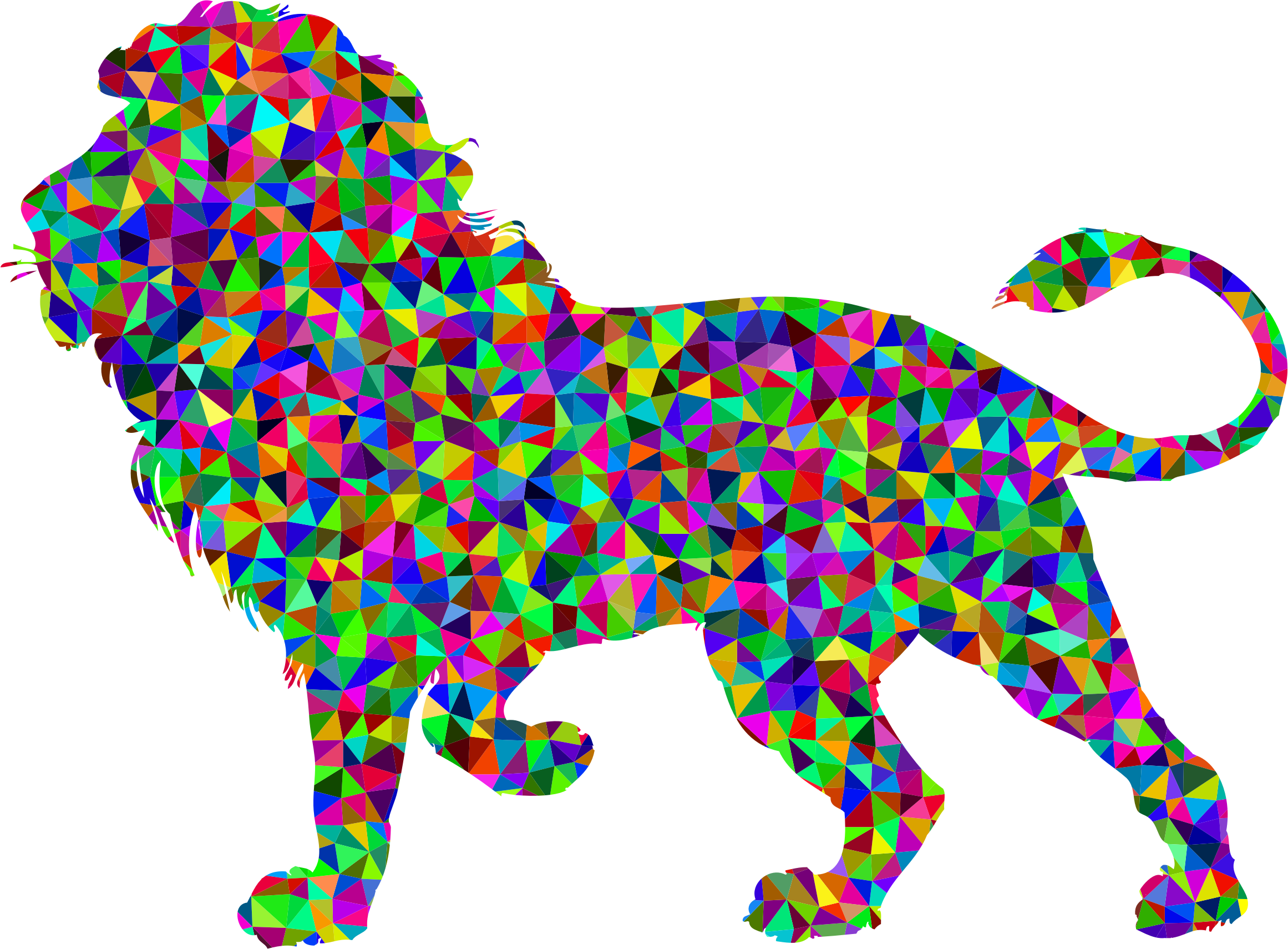 clipart lion abstract