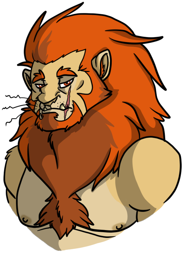 lions clipart angry