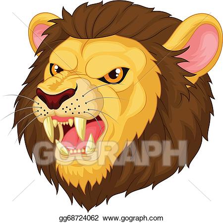 clipart lion angry