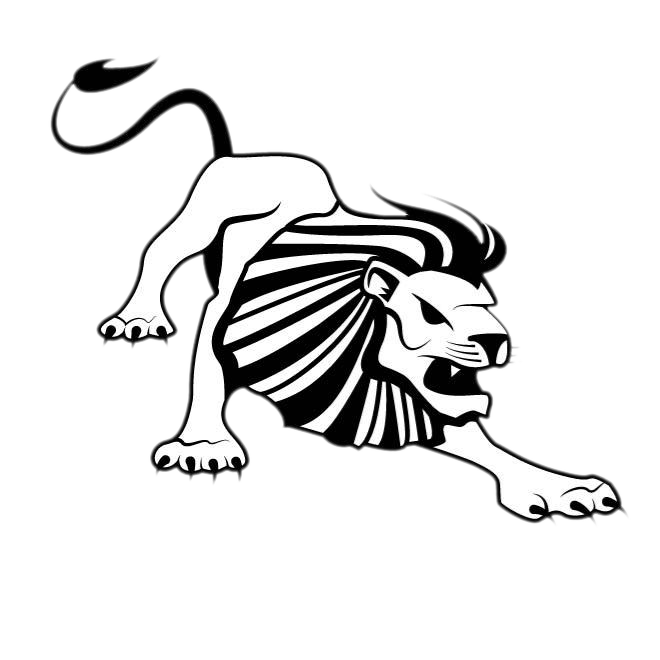 Clipart lion black and white. Tiger drawing clip art
