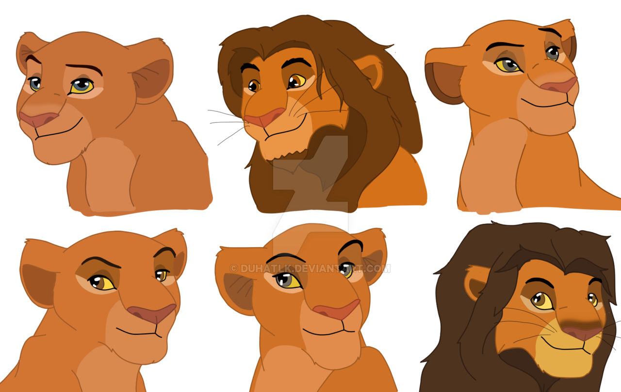 Lion king characters drawing. Lions clipart character