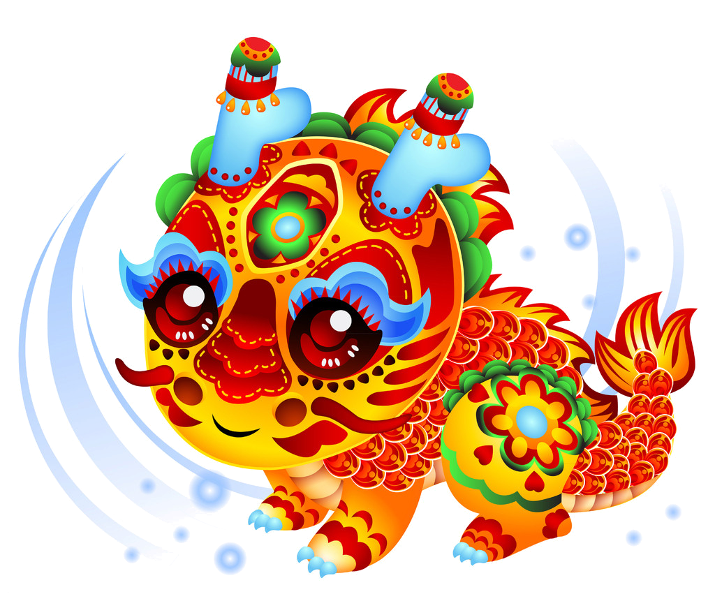clipart lion chinese new year