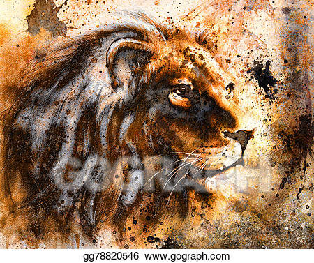 lion clipart collage
