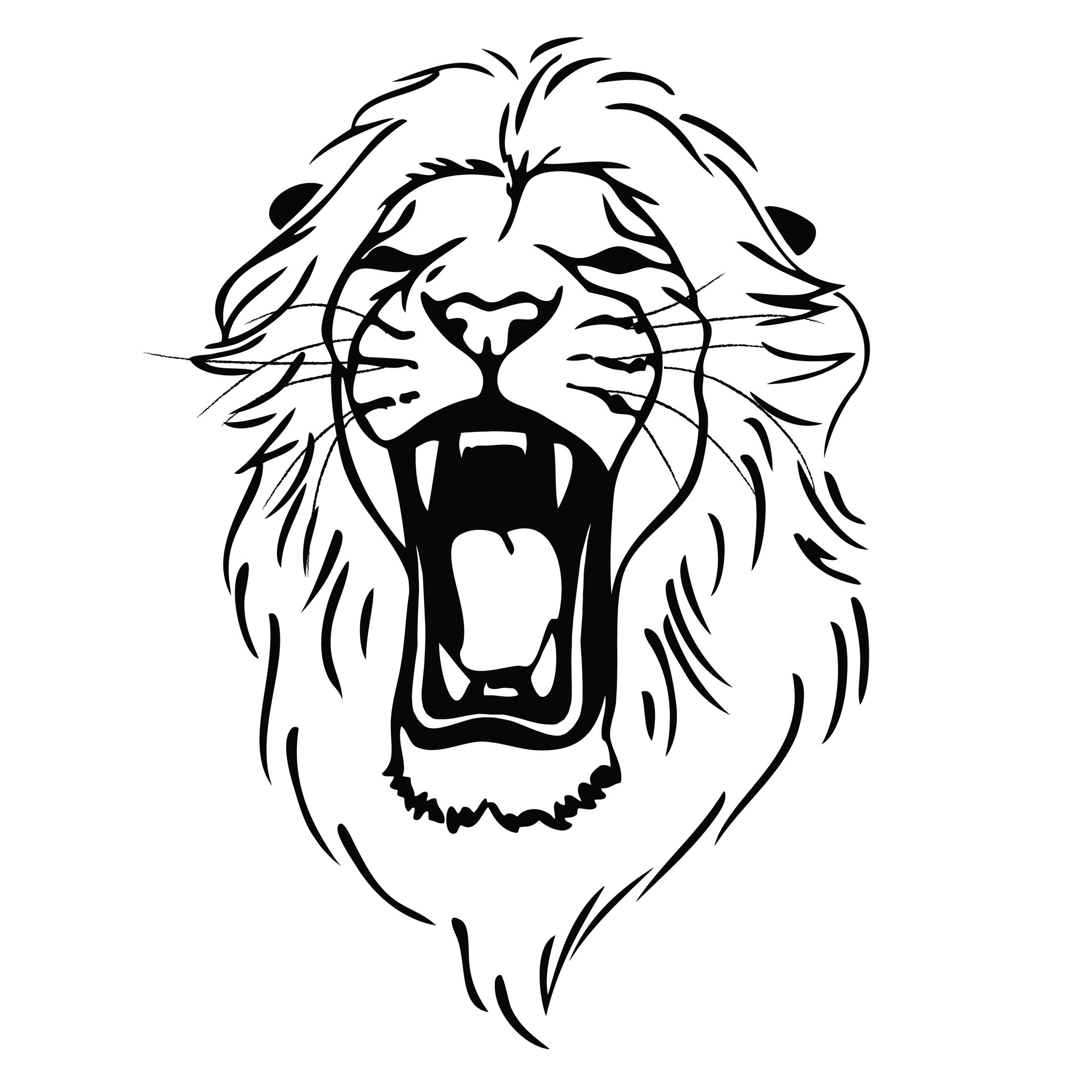 clipart lion drawing