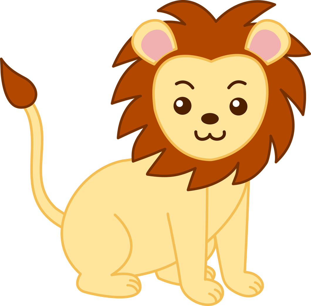 clipart lion easy
