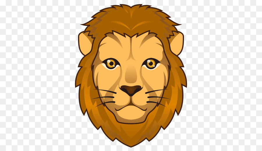 Lion clipart emoji. Hair emoticon transparent clip