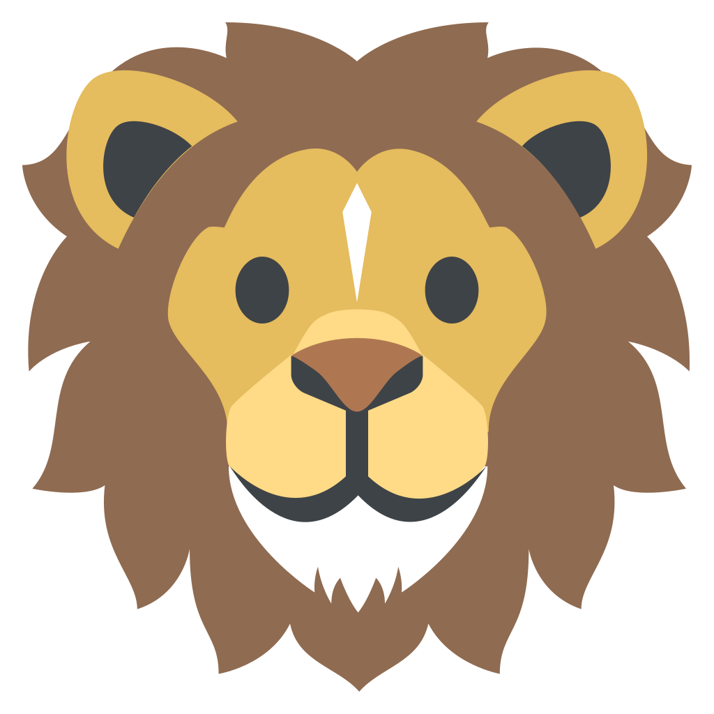 clipart lion emoji
