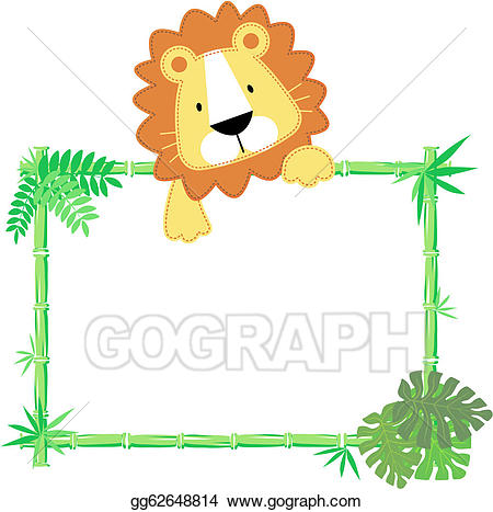 clipart lion frame