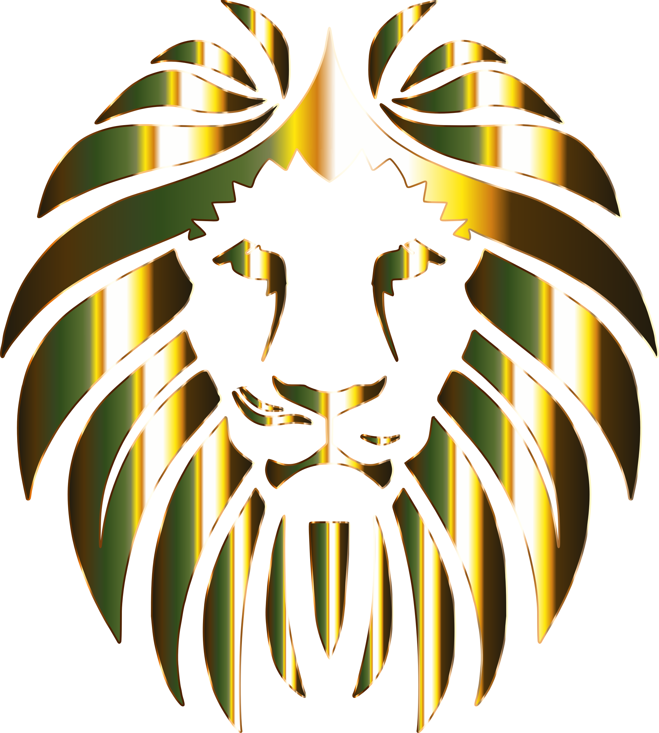 No background big image. Lion clipart golden lion