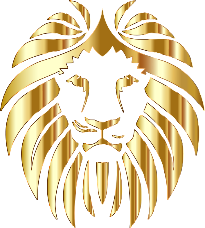 Lion clipart golden lion. Variation no background medium