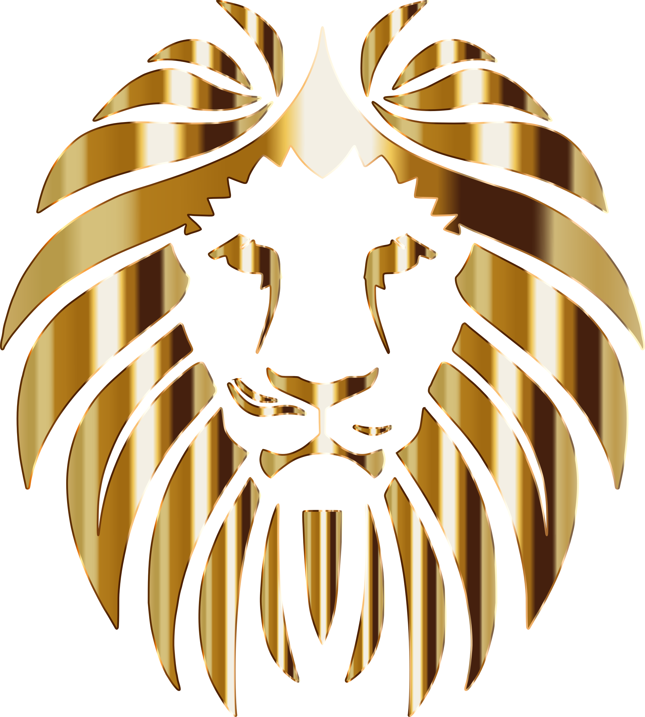 No background big image. Clipart lion golden lion