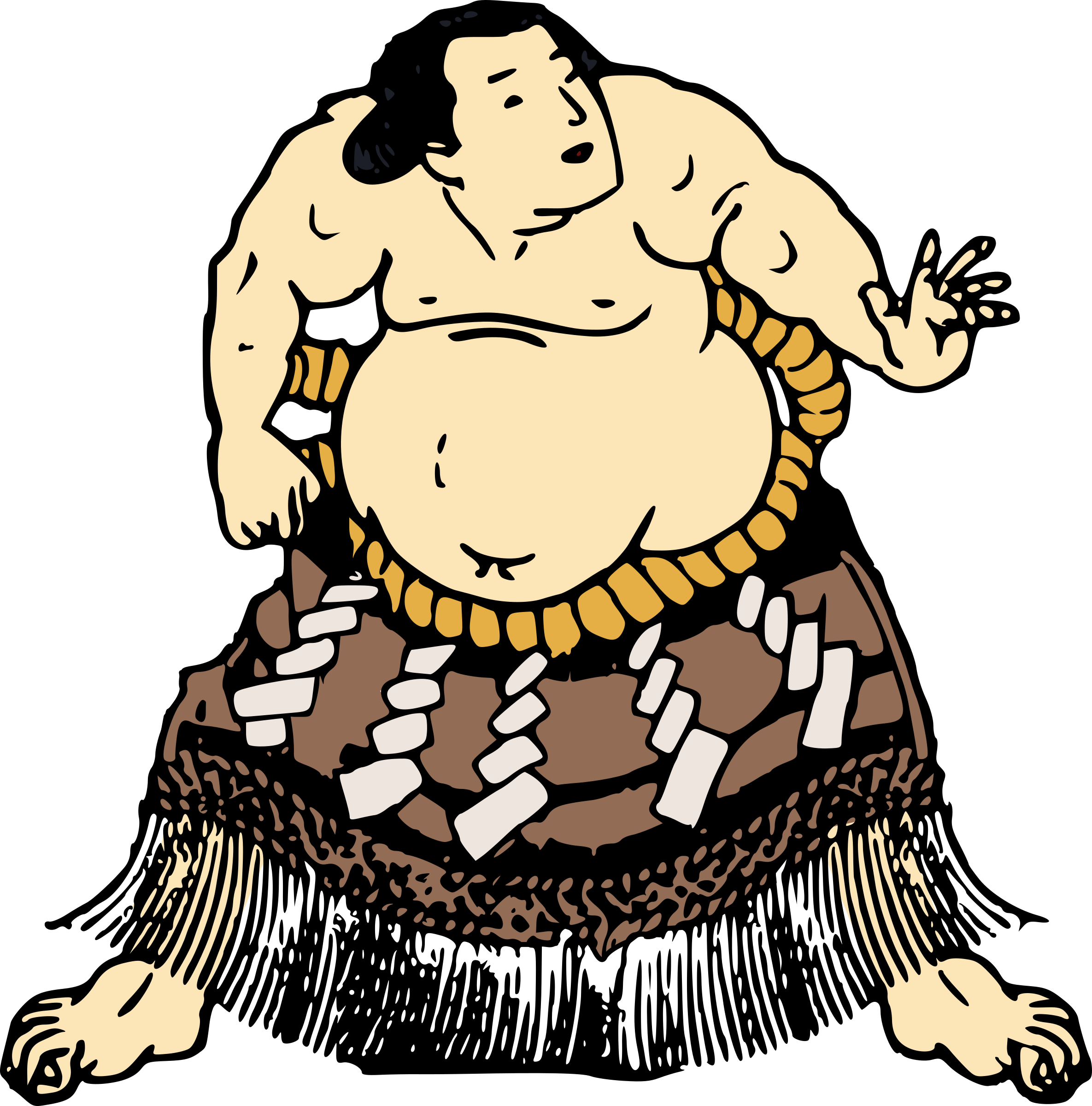 Wrestlers clipart transparent background. Sumo wrestler hand out
