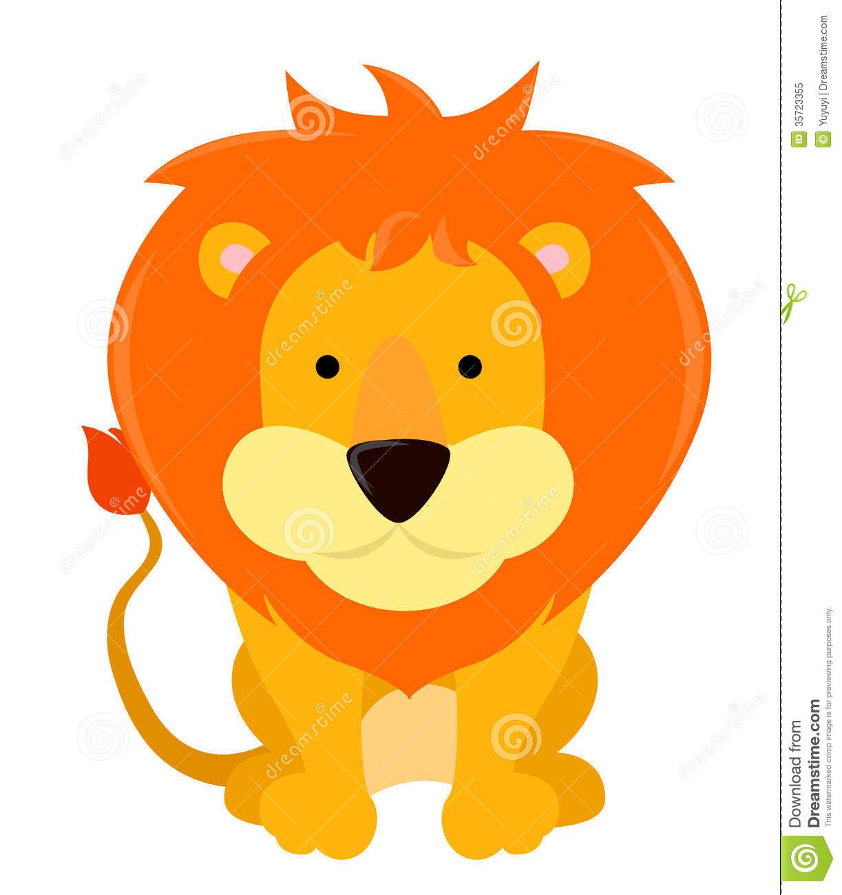 lion clipart thinking