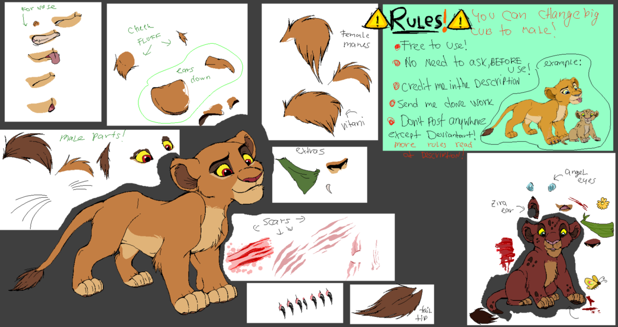 Lion king base and. Mother clipart cub