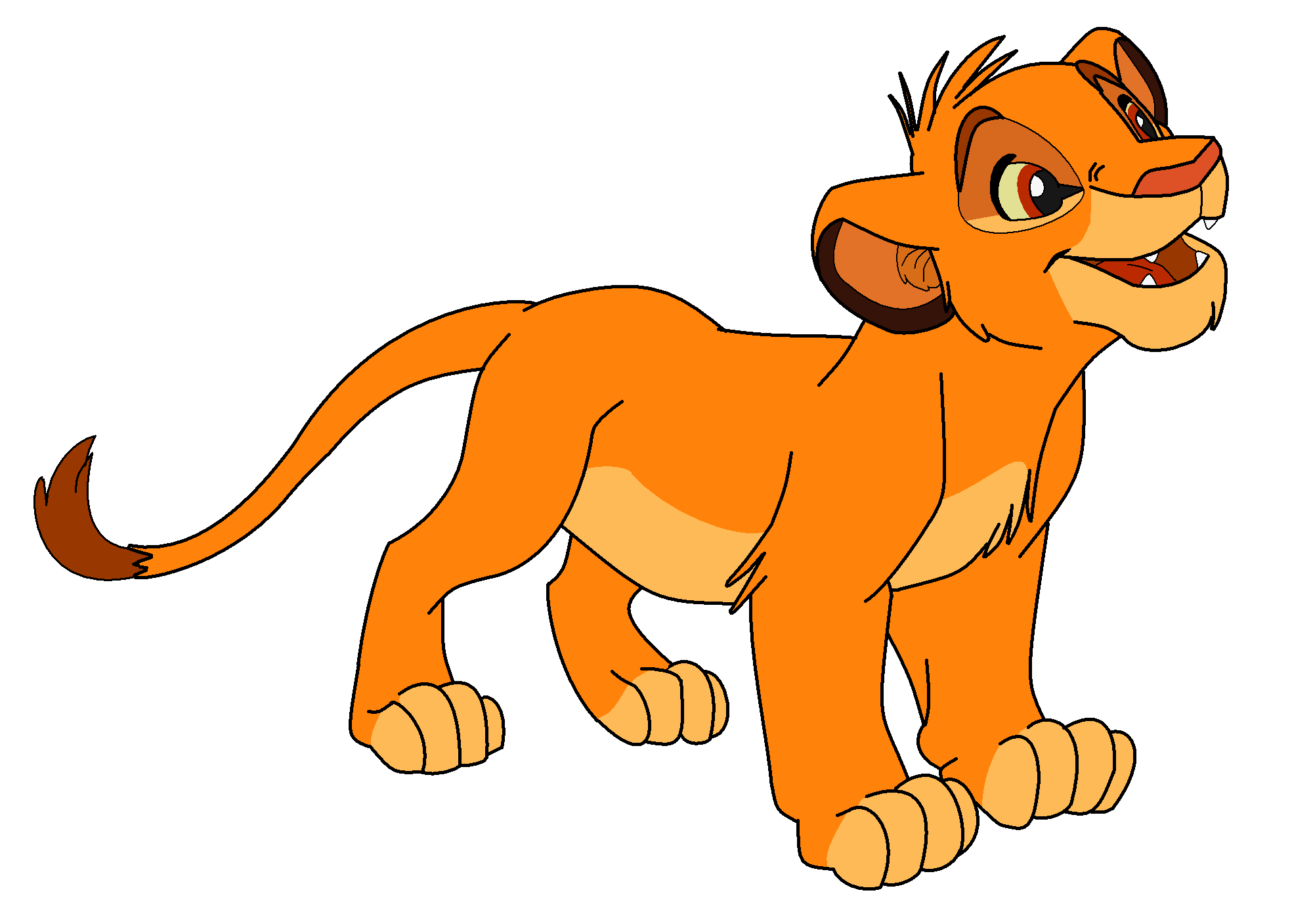 Young clipart simba cub. Cartoon lion png transparent