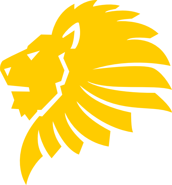 Gold clip art at. Lion clipart lion head