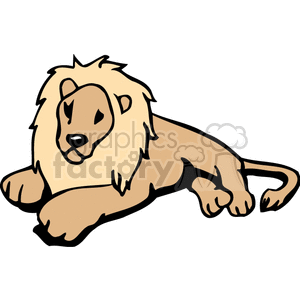 Resting royalty free . Lion clipart male