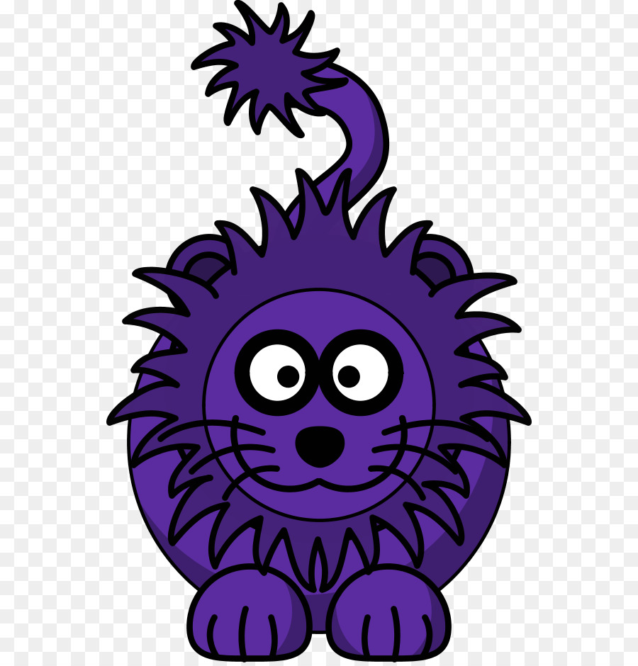 Cartoon png download free. Clipart lion purple