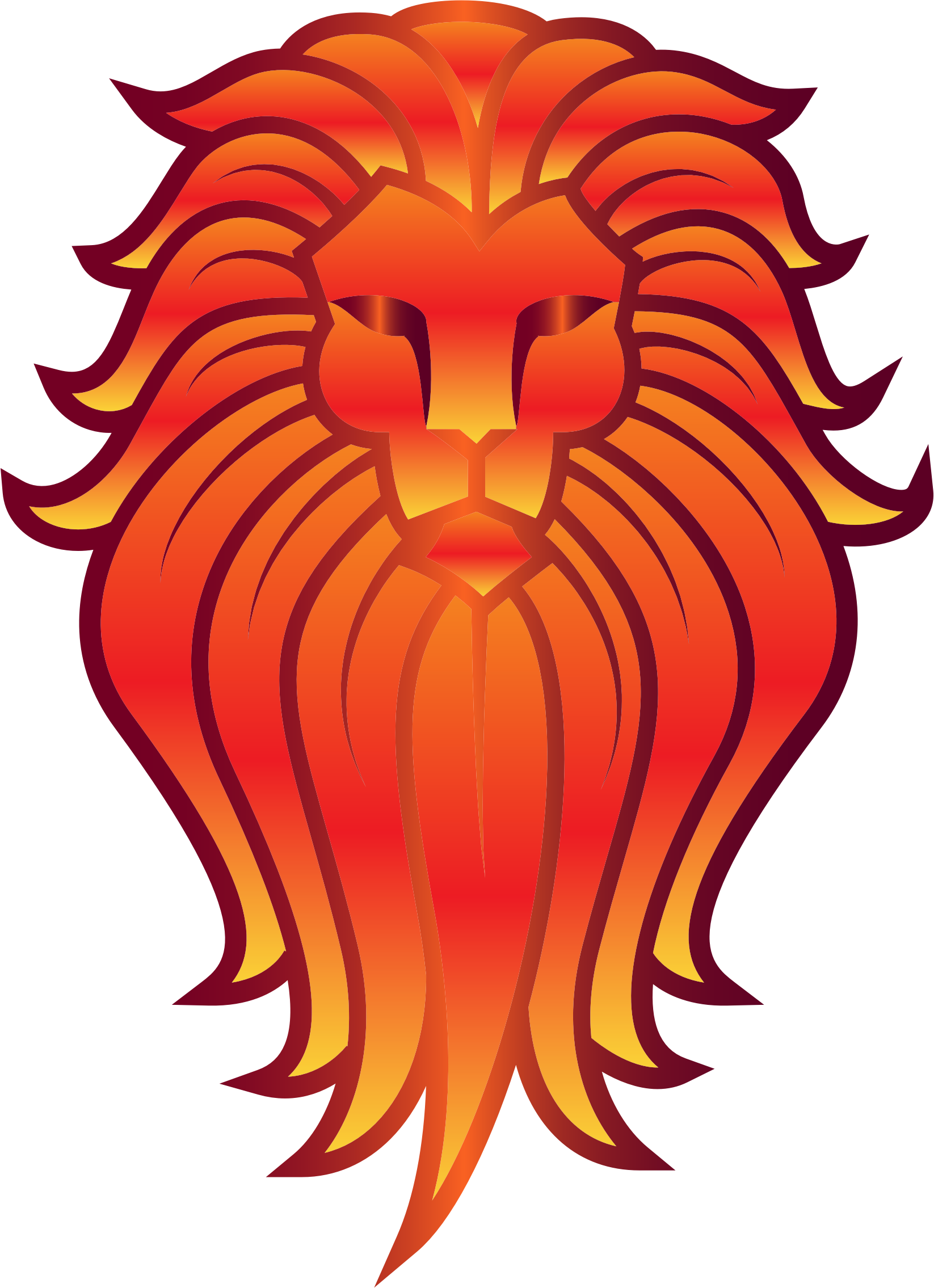 Lion clipart red. Chromatic face tattoo no