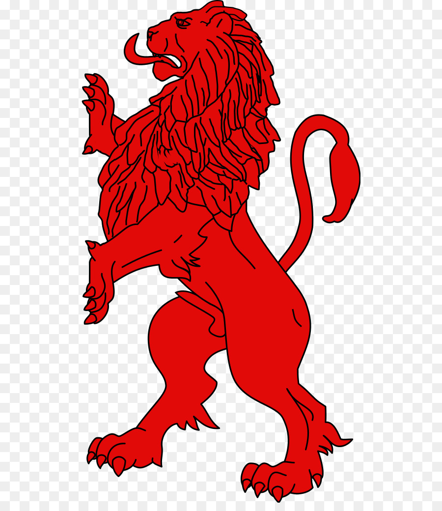 clipart lion red