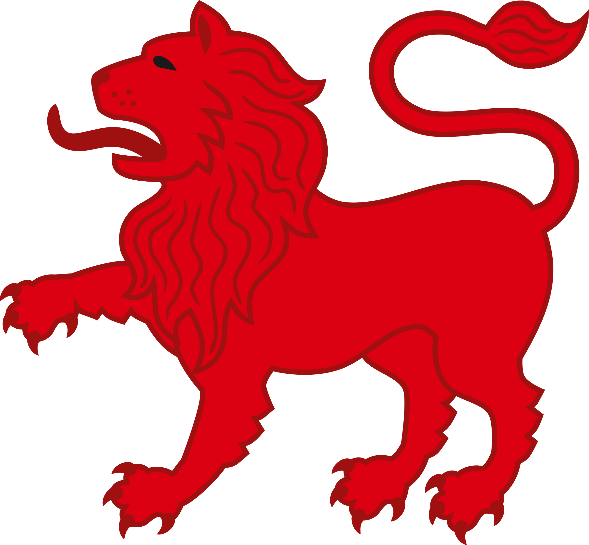 Big image png. Lion clipart red