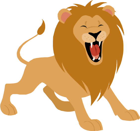lions clipart roaring