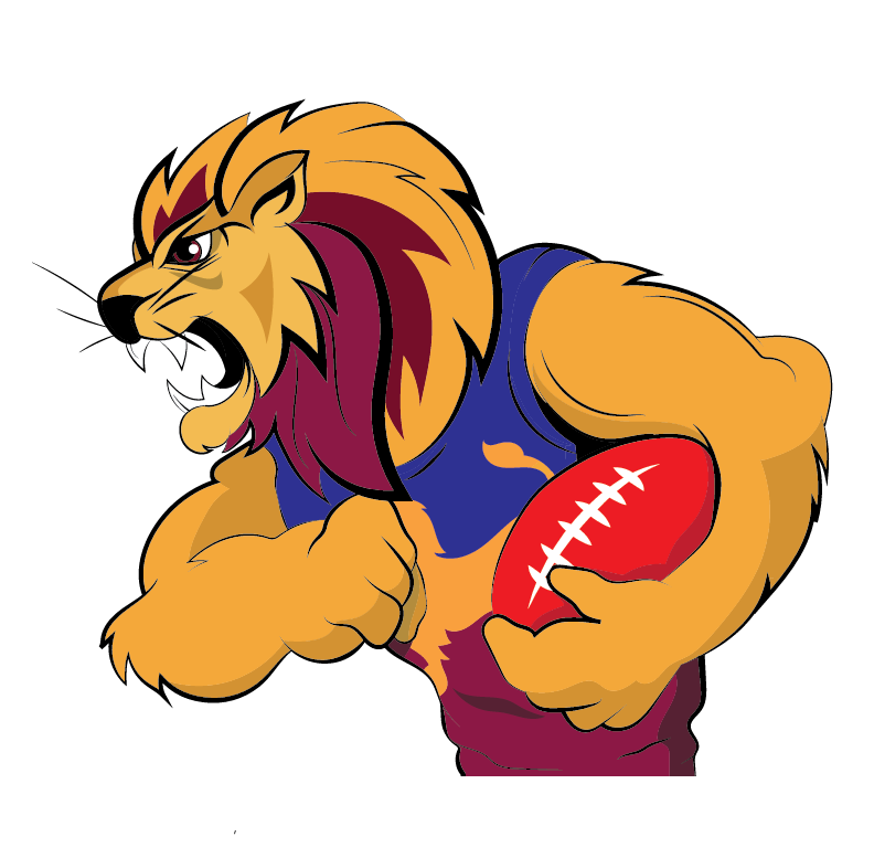 clipart lion rugby