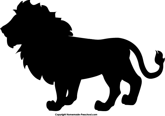 lions clipart silhouette