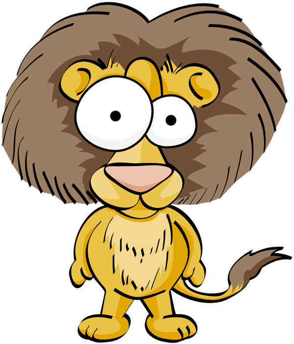 clipart lion silly