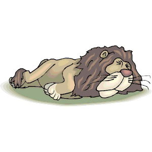 clipart lion sleep