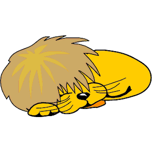 clipart lion sleep