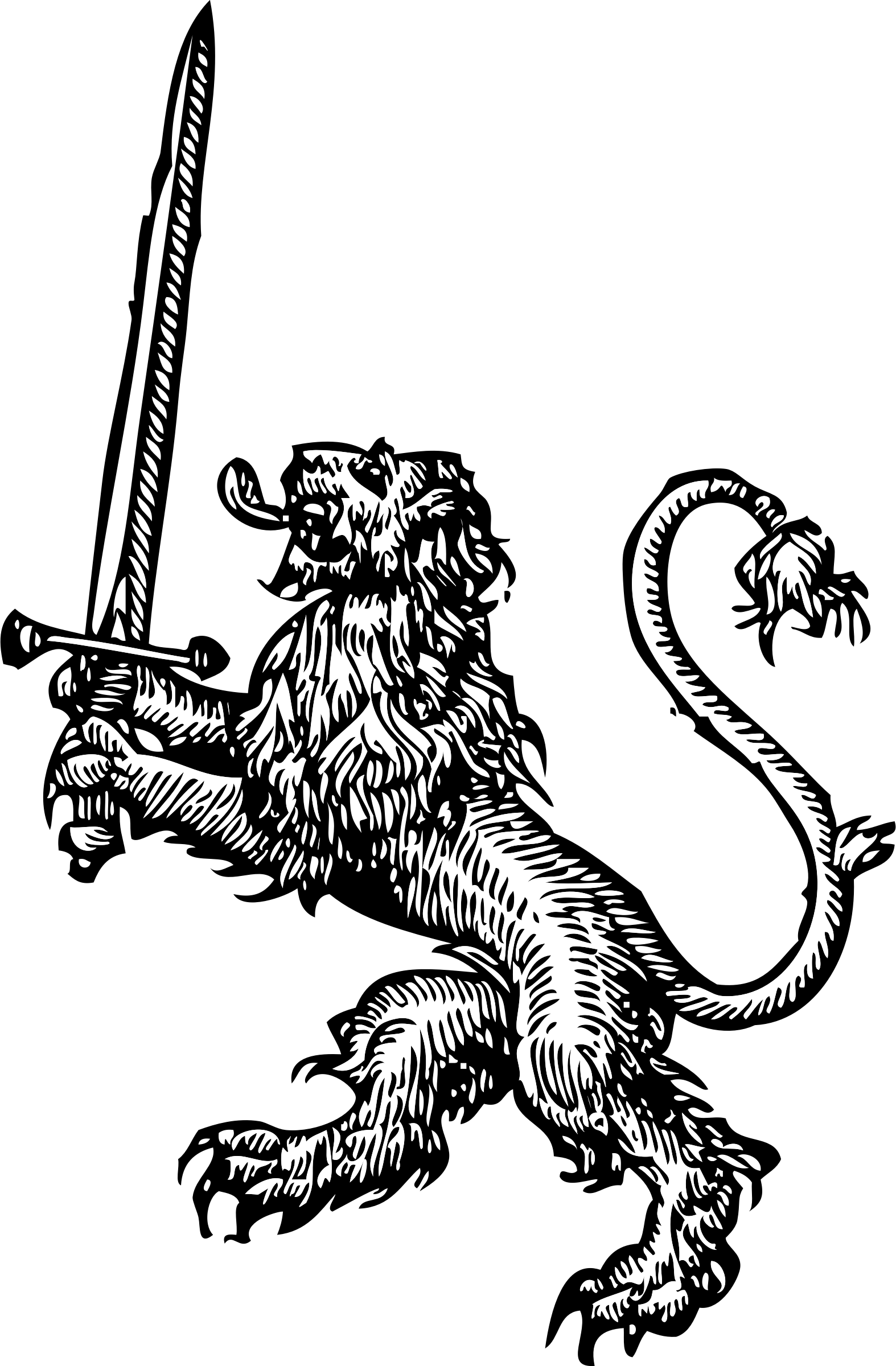 clipart sword lion
