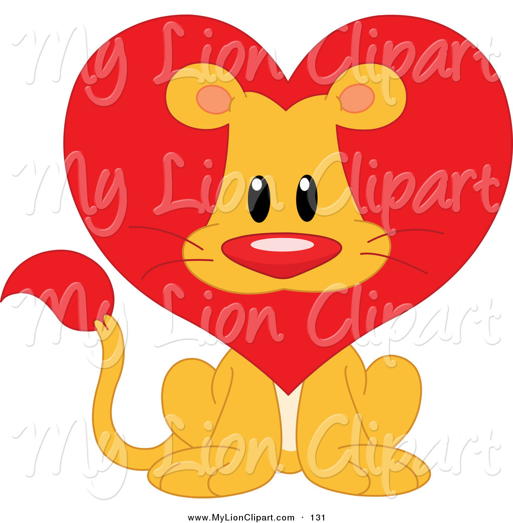 Lions clipart valentine. Of a cute lion
