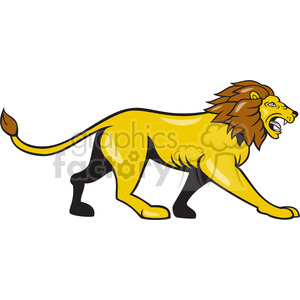 clipart lion walking