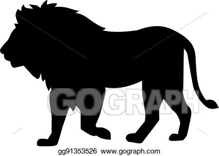 lion clipart walking