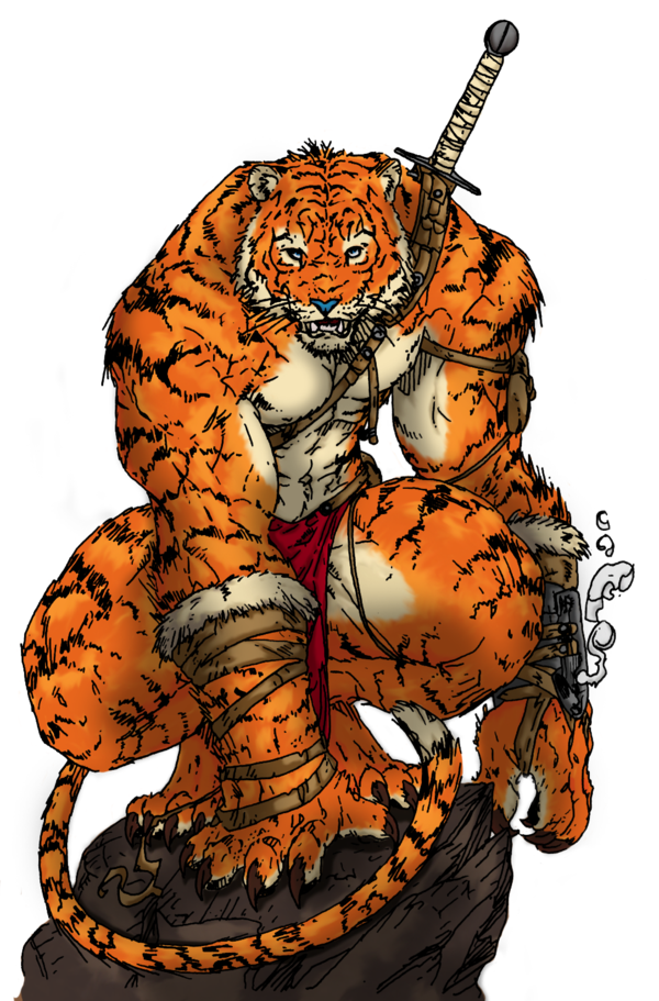 Tiger by joelmaca deviantart. Warrior clipart tribal warrior