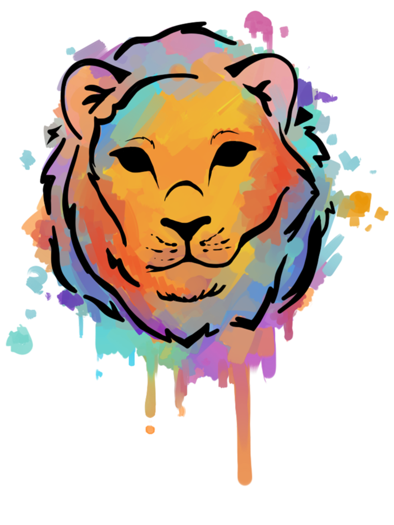 clipart lion watercolor