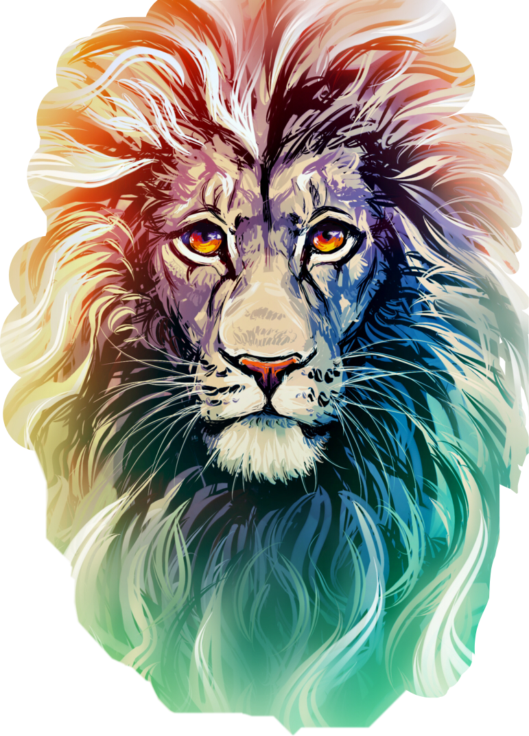 lion clipart watercolor