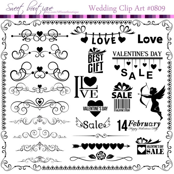 Divider clipart love. Valentines day text dividers