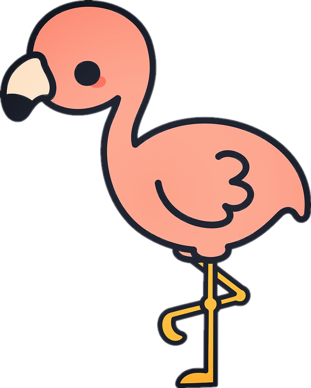 clipart love flamingo