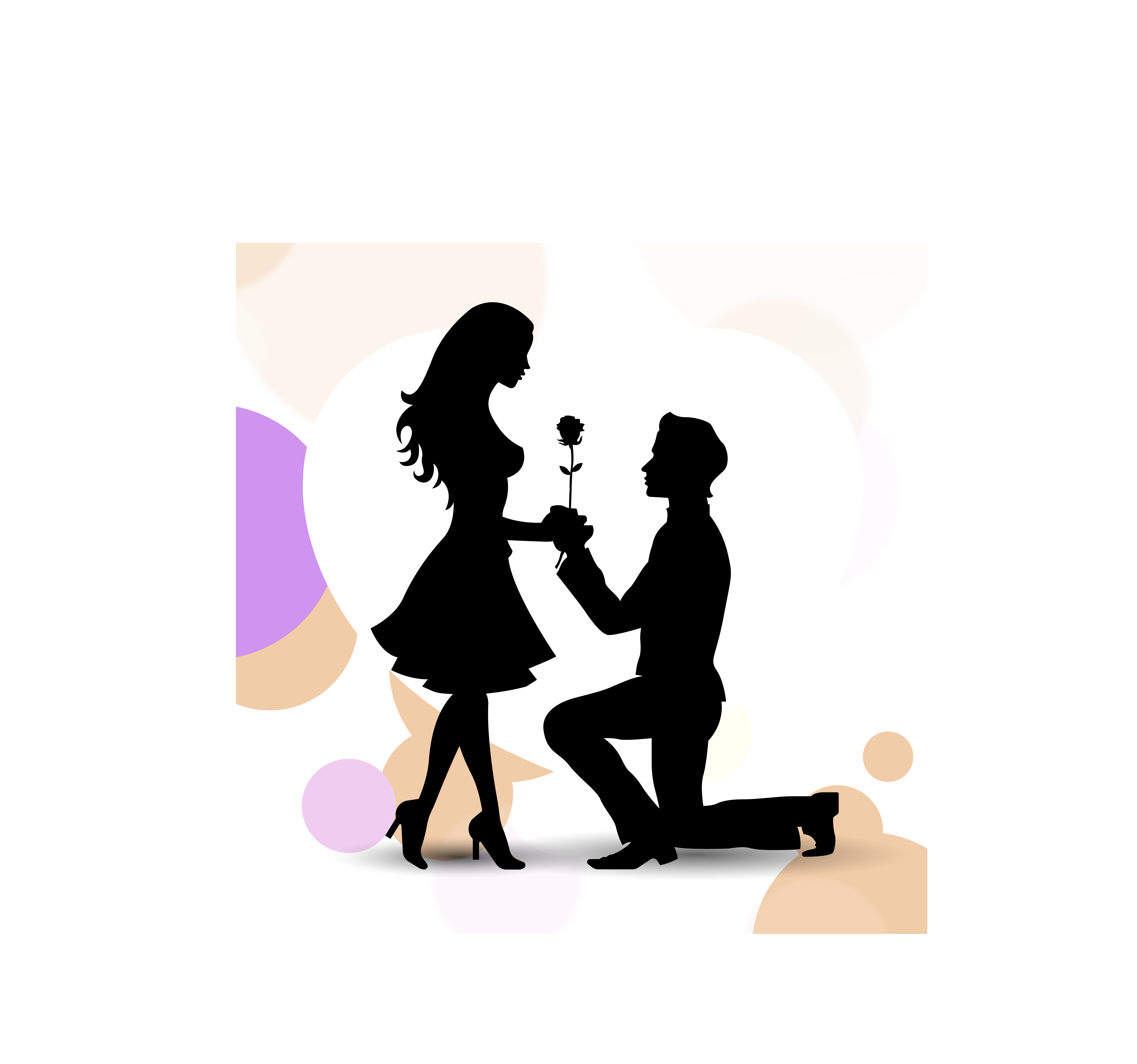 Marriage silhouette at getdrawings. Love clipart proposal