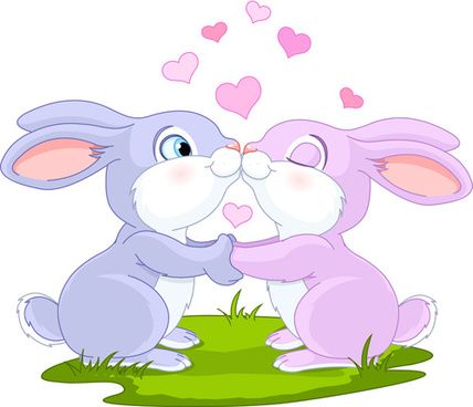 clipart love rabbit