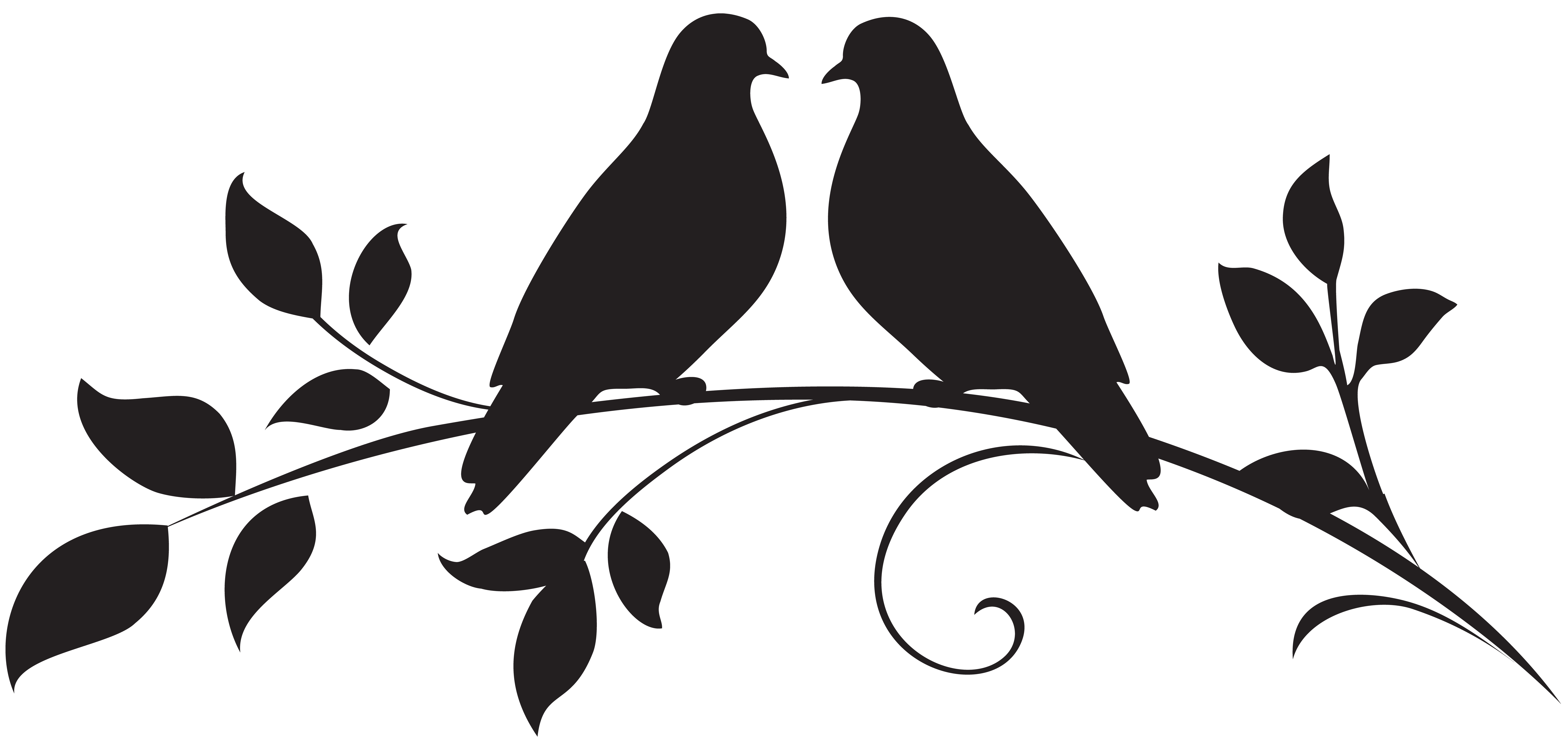 doves clipart silhouette
