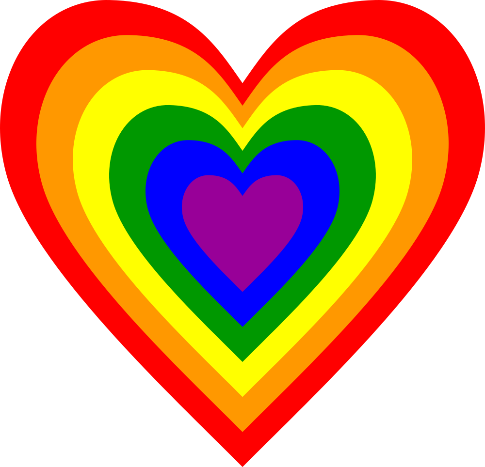 Onlinelabels clip art heart. Square clipart rainbow