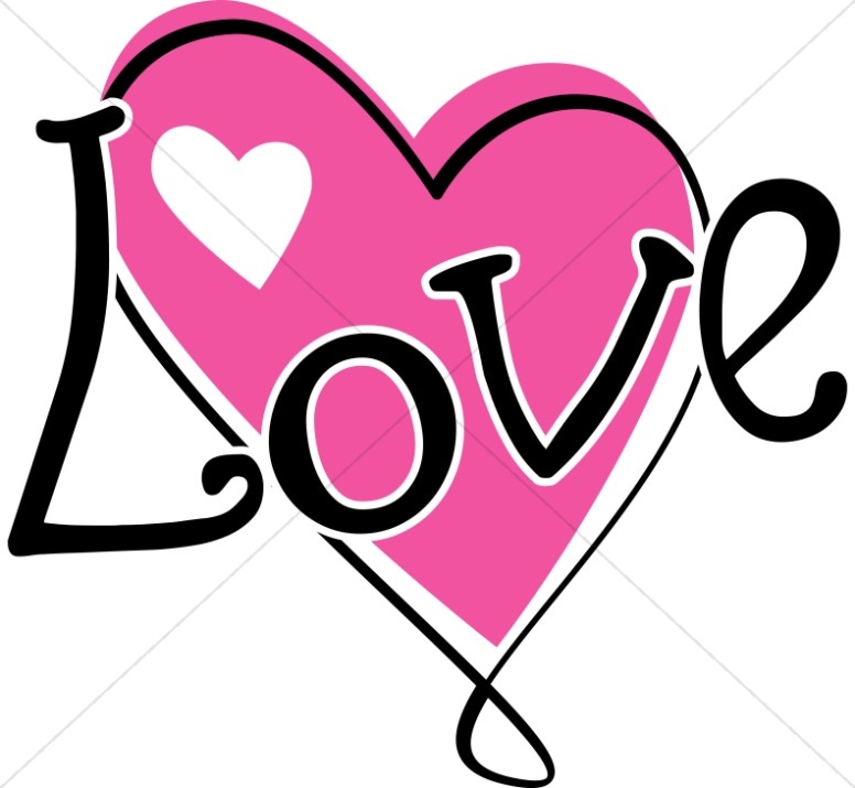 Twisty pink heart . Clipart love valentines day