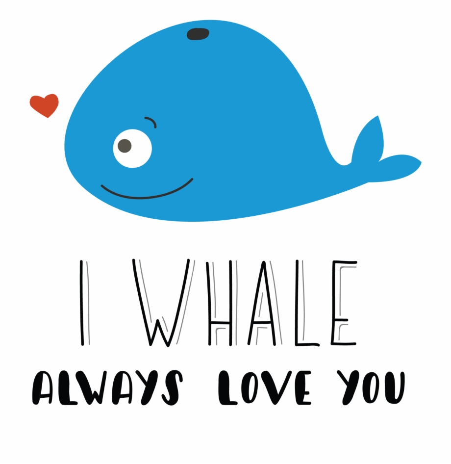 clipart whale love